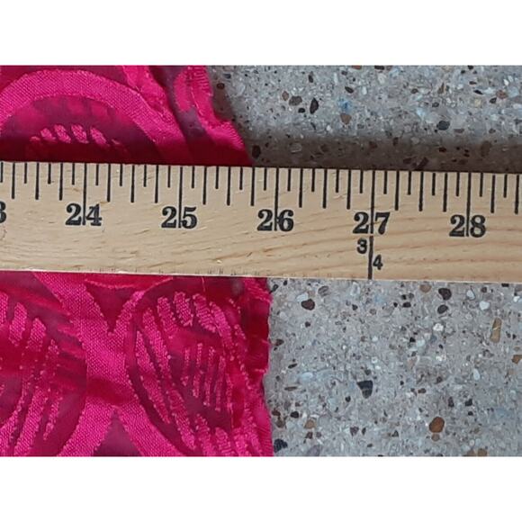 C.l.o.t.h.e.s. Blouse Red Size L Womens Long Sleeve Sheer Collared Burn Out - Picture 6 of 13